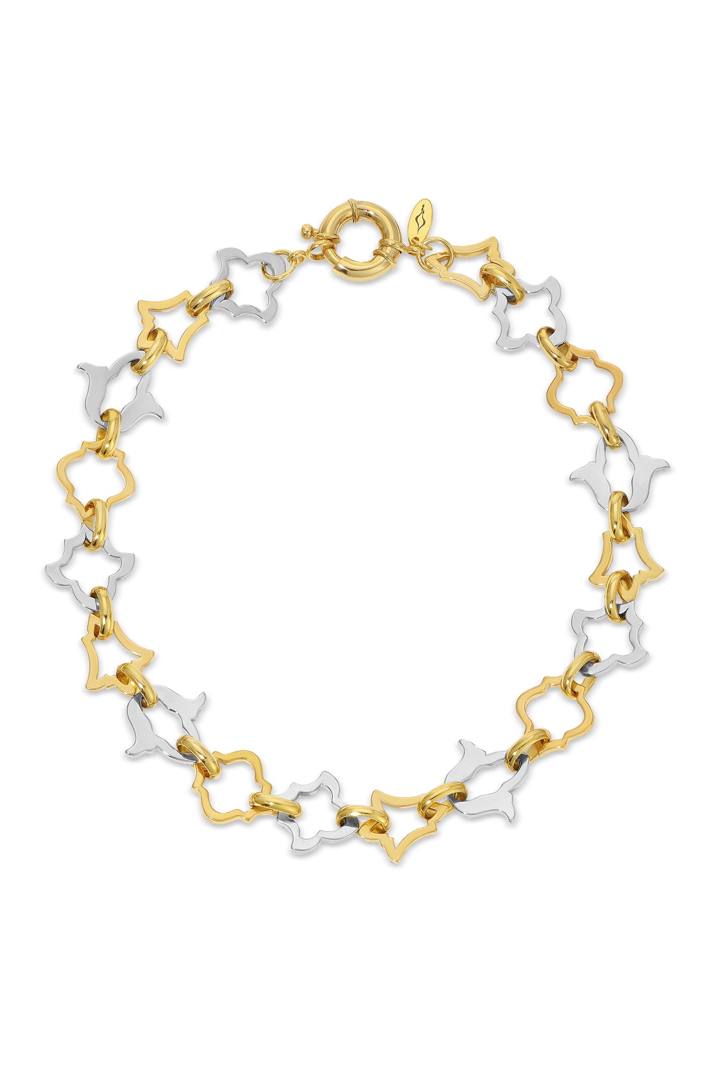 Delvin Two Tone Pattern Necklace
